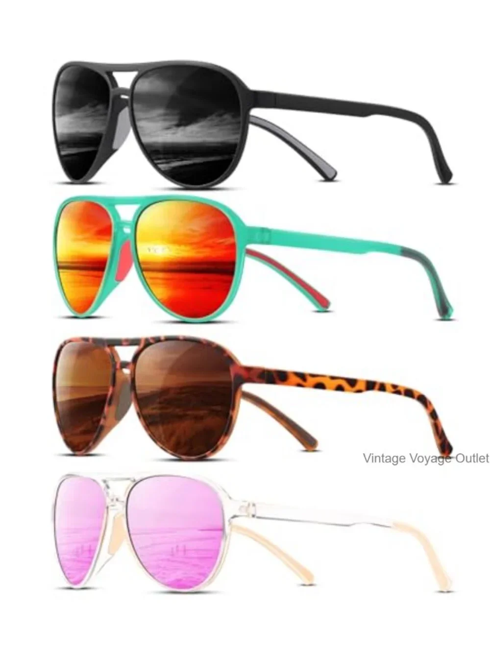 Polarized Aviator Sunglasses UV400 Protection Running Sports Vintage Shades for